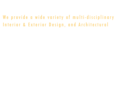 

We provide a wide variety of multi-disciplinary Interior & Exterior Design, and Architectural 
Services


Beth A. Schnierow CID 
Eugene F. Carpino  Architect & Designer




